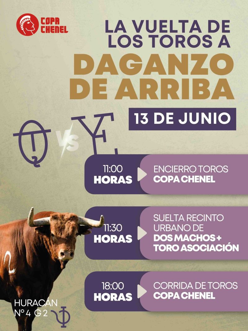 Daganzo de Arriba vive este sábado su gran jornada taurina: encierros, toro a cajón y Copa Chenel