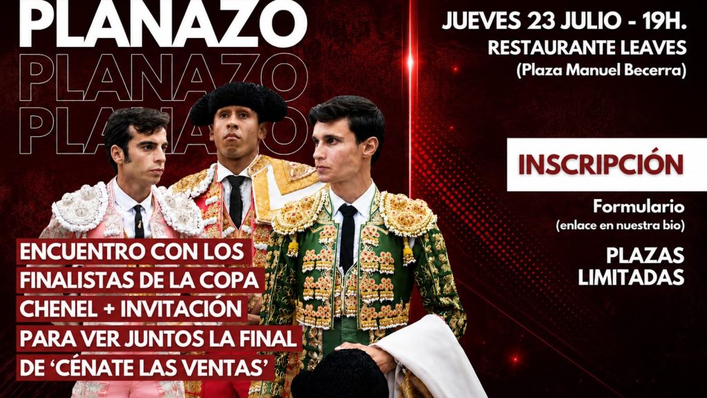 Planazo taurino en Madrid: encuentro con los finalistas de la Copa Chenel y visionado de la final de «Cénate Las Ventas»